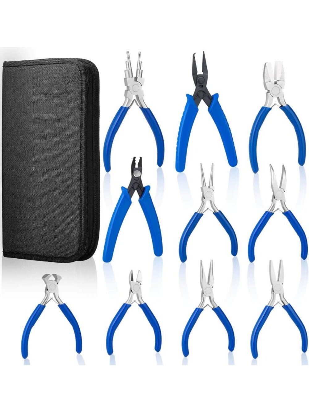 Jewelry Making Pliers Set of 10 - Professional Tools for Crafting & Wire